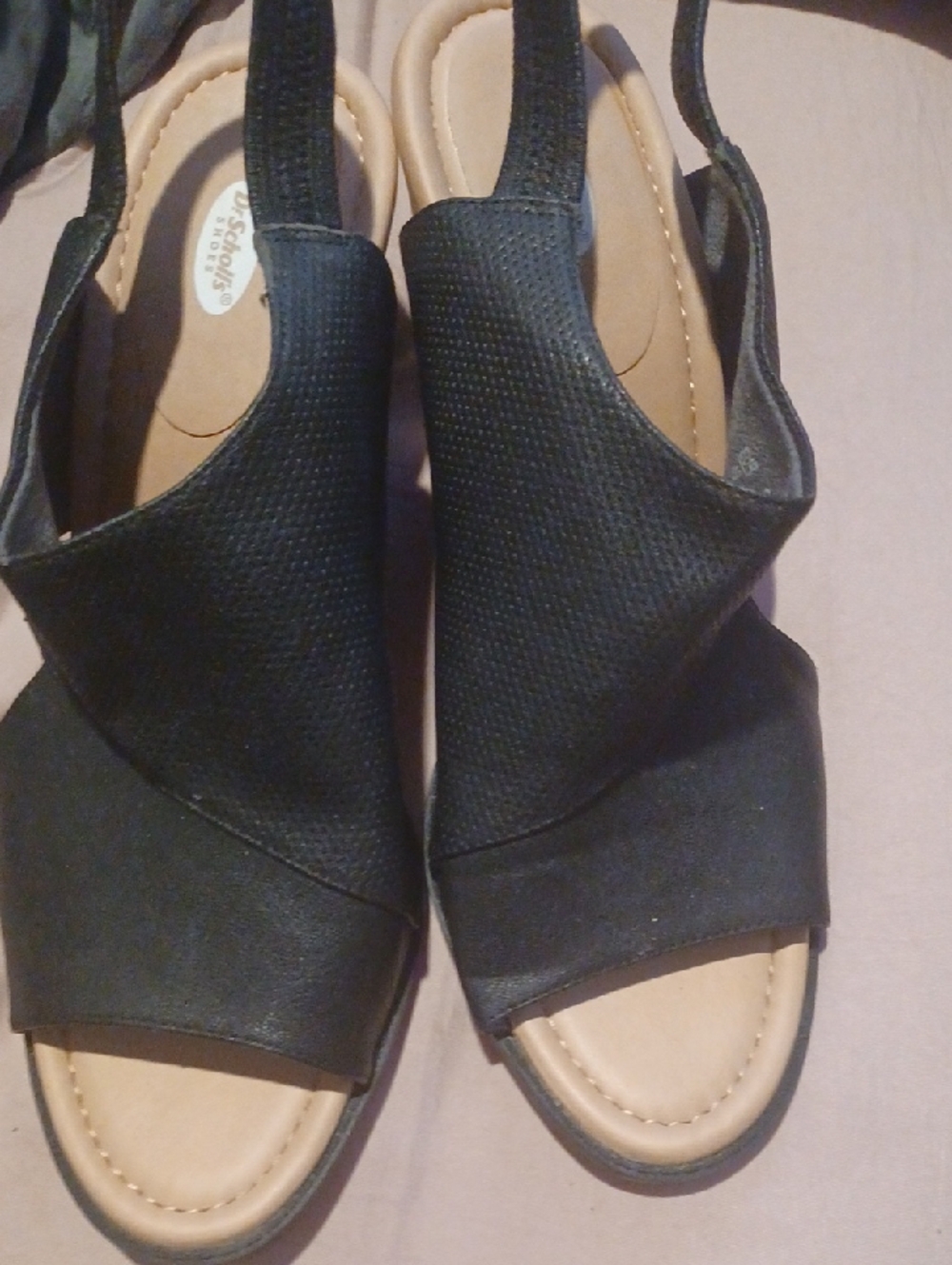 Dr. Scholl's Women’s Black Stretch Slingback Sandals